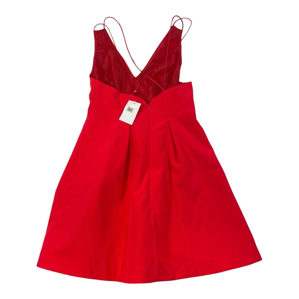 Topshop Red Polyester Cocktail Mini Dress Size 6 NWT 35W09KCOR